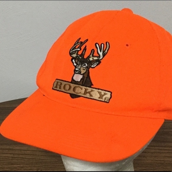 𝅺FLORESCENT ORANGE ROCKY Hat DEER HUNTING NEW! - Picture 1 of 8